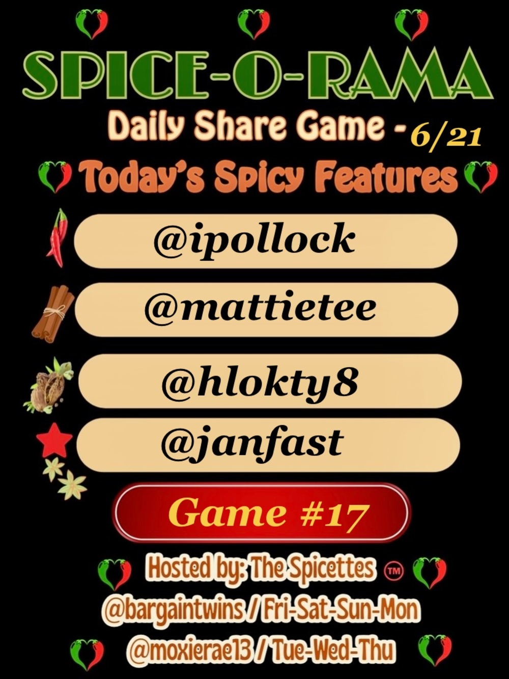 NEW SPICES ARE OVER
ON GAME 18!
PLEASE GO THERE NOW
AND STAY SPICY 🔥 - Picture 5 of 16